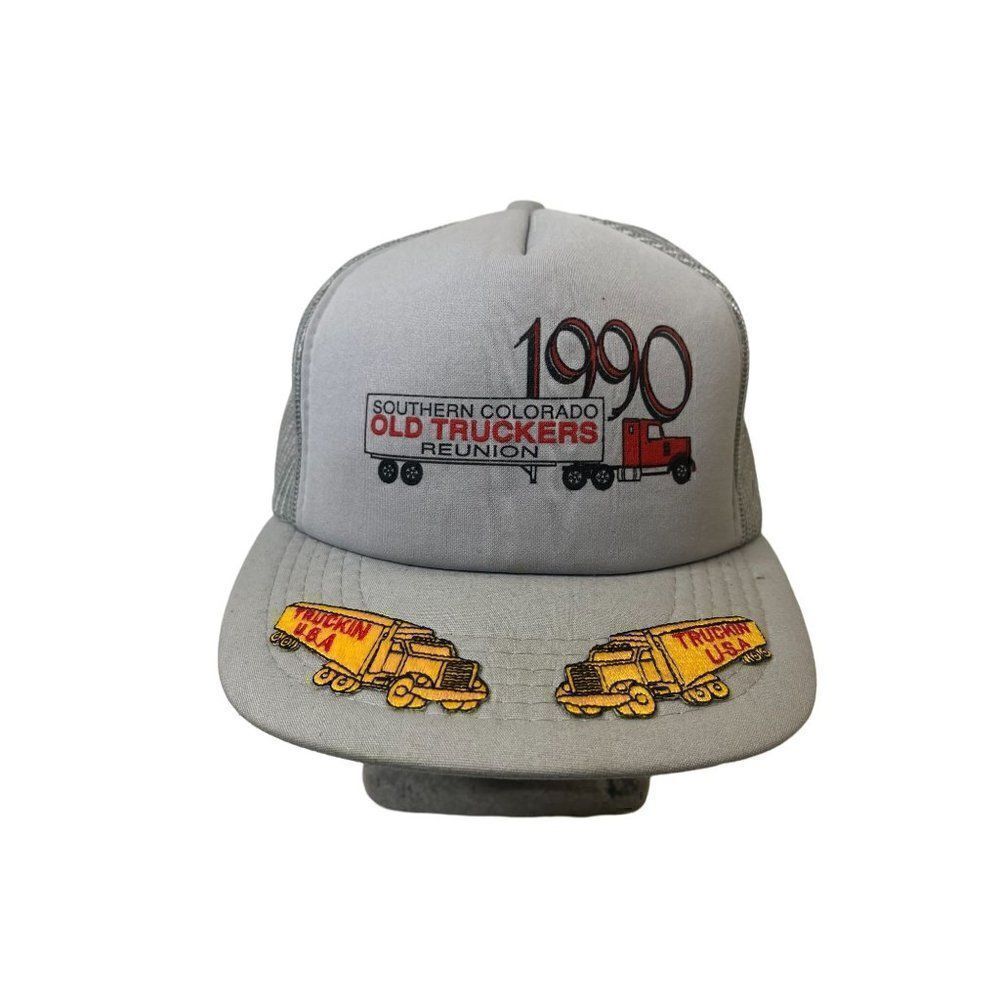 Truckin USA Old Truckers Reunion 1990 Vintage Truckers Hat Southern Colorado